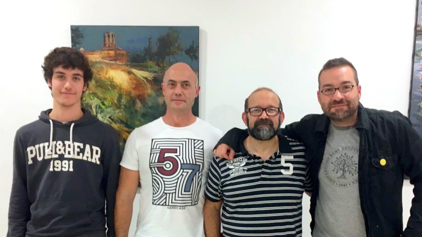 Gerard Serra, a la dreta en la imatge, el candidat d'ERC per les eleccions del maig que ve