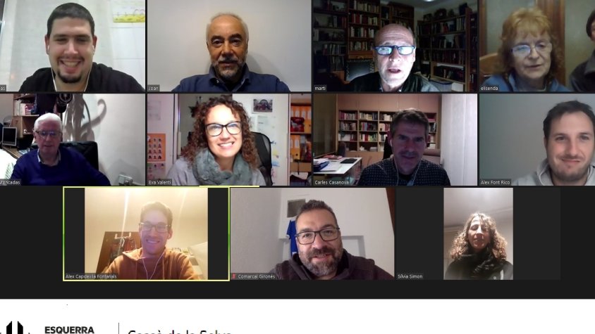 Imatge de l'assemblea virtual d'ERC