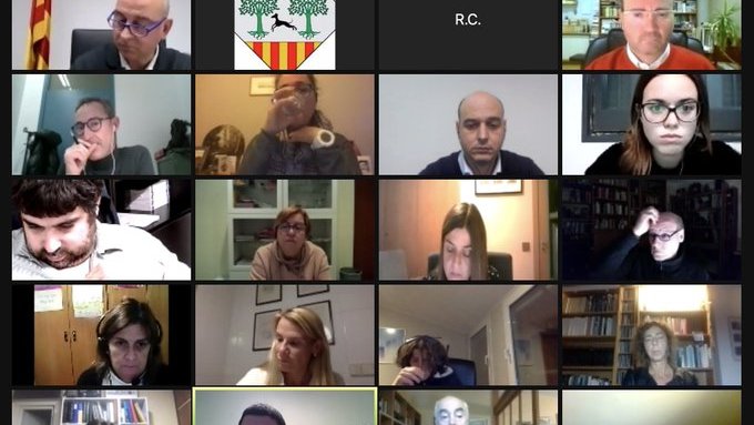 Imatge del ple telemàtic d'aquesta nit