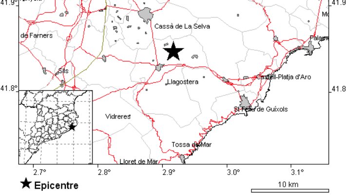 Un petit terratrèmol es fa sentir a Cassà