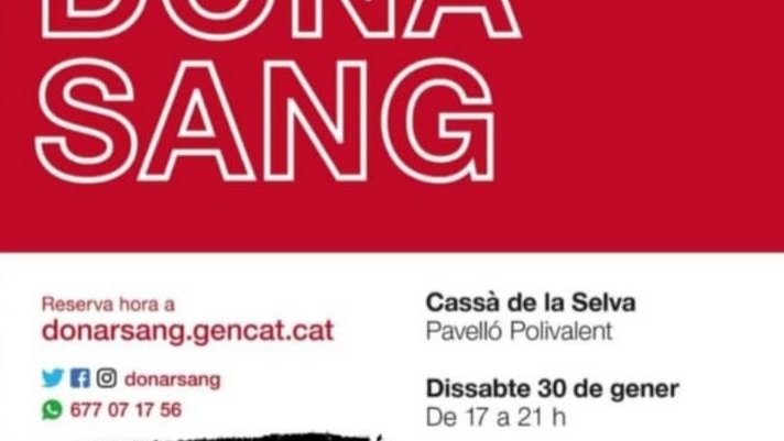 Dissabte, donació de sang