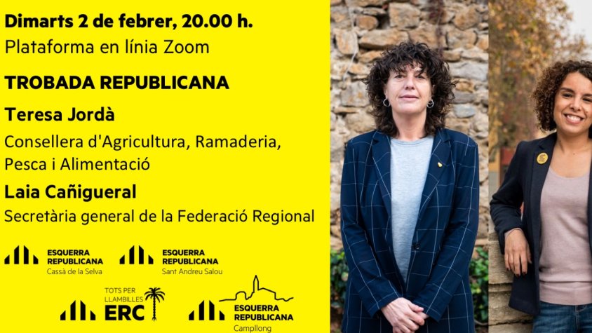 Esquerra convoca una Trobada Republicana telemàtica amb Teresa Jordà i Laia Cañigueral