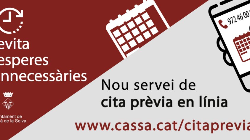 L'Ajuntament obre un aplicatiu per demanar cita prèvia per internet