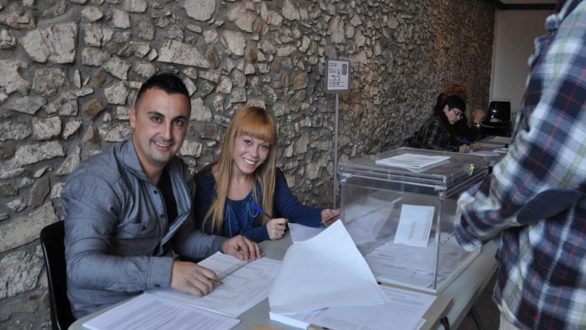 Una imatge d'eleccions a la Sala la Coma que enguany no es repetirà