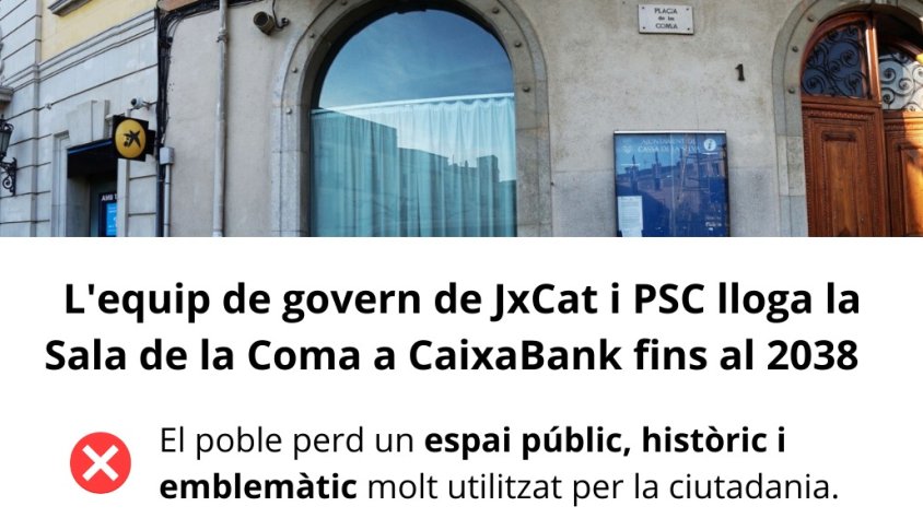 Cartell difòs per Esquerra Cassà a les xarxes