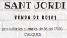 Venda de roses al pati de l'escola Puig d'Arques