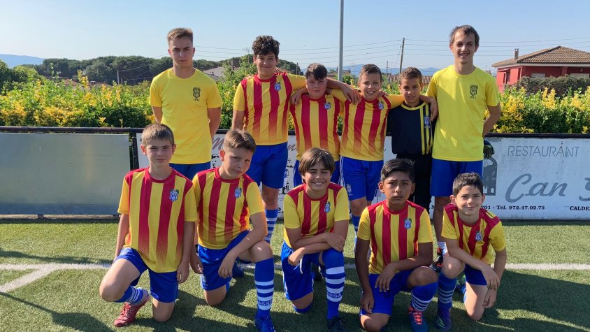 L'equip aleví D: Xevi, Àlex, Adrian, Oleguer, Nawfal, Jaume, Aniol, Gerard, Pau, Marc Kevin, Daniel.