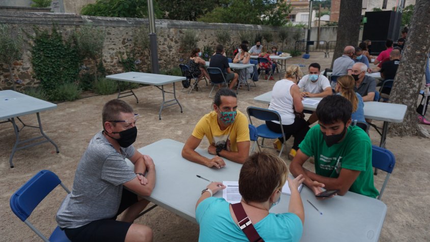 Imatges del taller que s'ha fet aquest vespre
