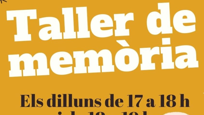 Avui comença el periode d'inscripció pels Tallers de Memòria