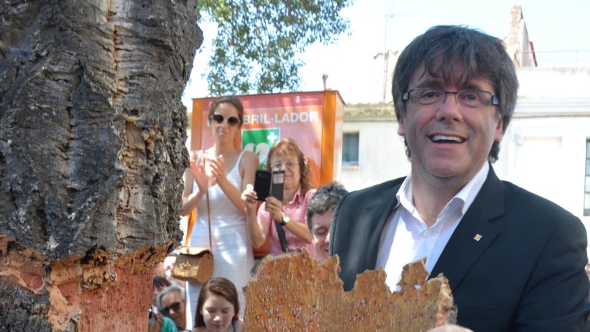 Carles Puigdemont en la seva vista a la Fira del Tap de Cassà