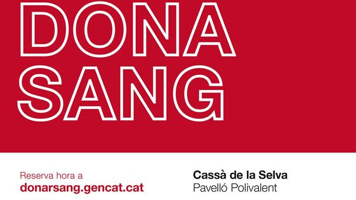 El dia 23,  de donació de sang a Cassà