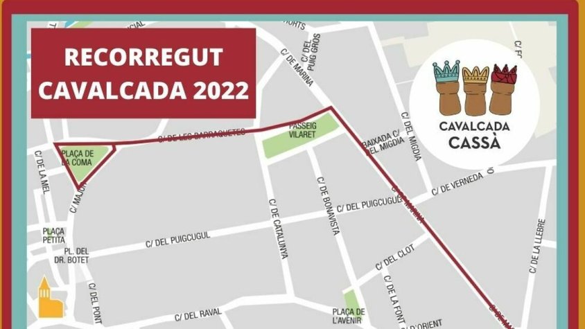 El recorregt de la cavalcada d'enguany