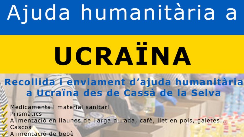 Demà a les 7, davant l'Ajuntament, concentració per la pau a Ucraïna