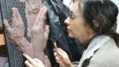 Una escultura de Ció Abellí, a l'hospital de Calella