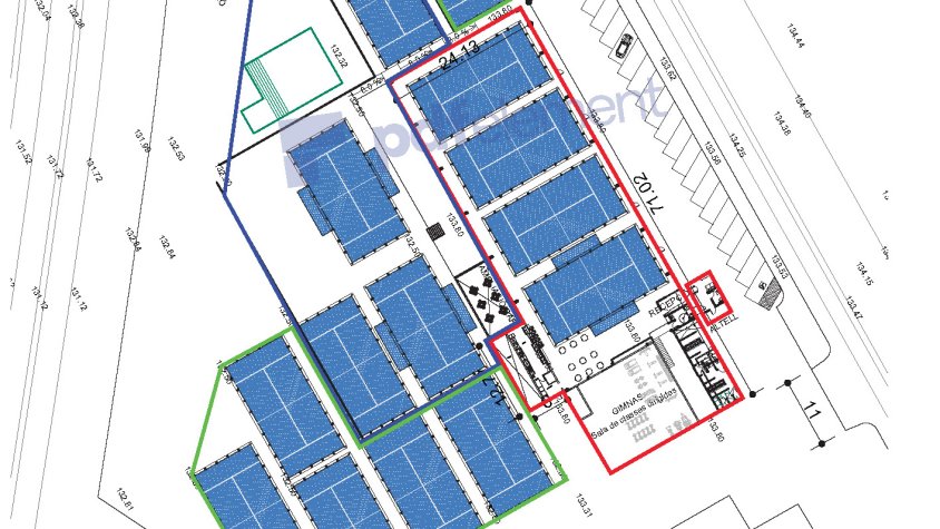 Imatge dels plànols del projecte amb les tres fases de l'obra