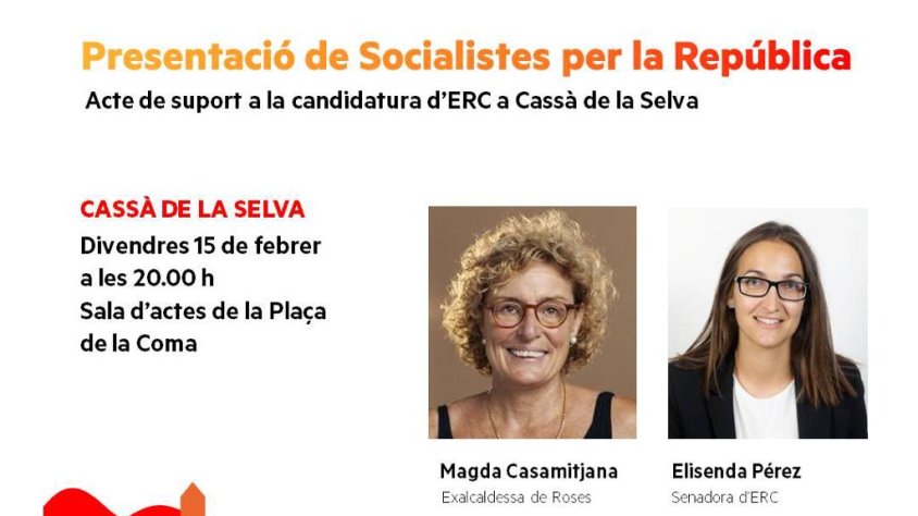 El cartell amb la convocatòria del 15 de febrer