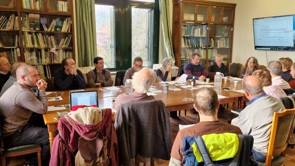 Un moment de la reunió celebrada a l'Escola Forestal de Santa Coloma de Farners