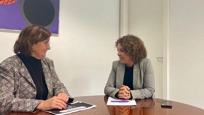 Helga Nuell amb la delegada de la Generalitat a Girona, la també cassanenca Laia Canyigueral