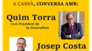 Quim Torra i Josep Costa, divendres a l'auditori Salvador Coma 