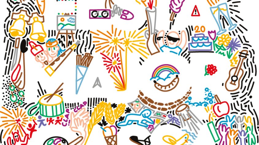 La portada del programa de la Festa