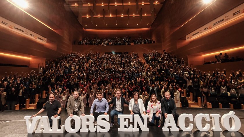 Un moment de l'acte, a l'Auditori de Girona