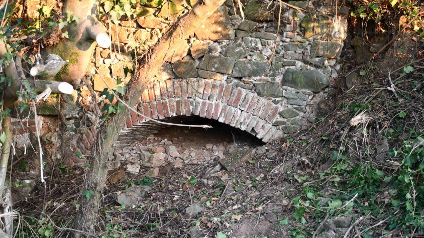 Restes d'un antic forn, al costat de la carretera de Santa Pellaia