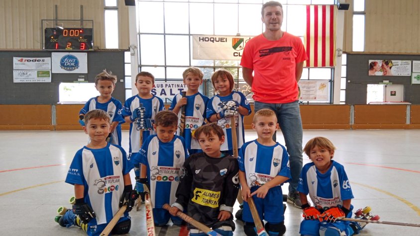 L'equip PREBENJAMÍ B Qntrolplaga, d'Iniciació