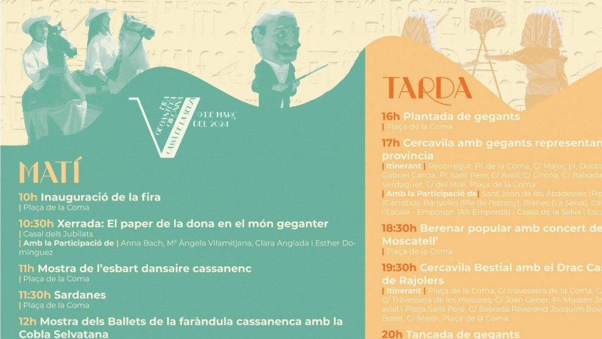 Els actes de la Fira Gegantera de demà es traslladen al polivalent