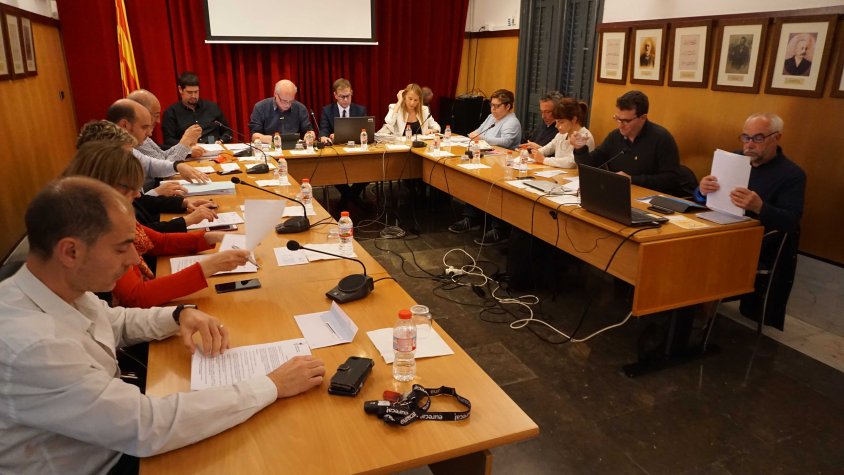 Un moment del ple del mes d'abril, el darrer ordinari de l'actual lesgislatura municipal