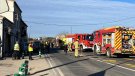 Un xoc entre una ambulància que traslladava un pacient i un turisme a Llambilles deixa dos ferits lleus