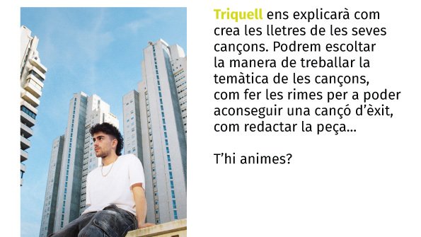 Triquell  apadrinarà el concurs "Lletres per ser cantades"