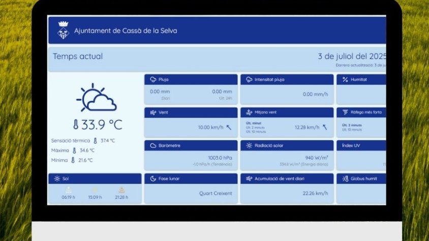 Nova estació meteorològica de Cassà amb més dades consultables