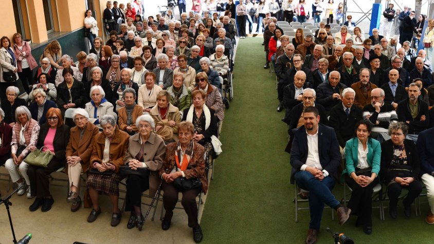 Diversos moments dels actes de celebració dels 145 anys del col·legi La Salle Cassà