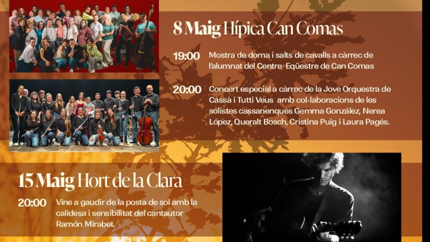 El festival Entorns oferirà 3 concerts en diferents espais naturals del municipi.